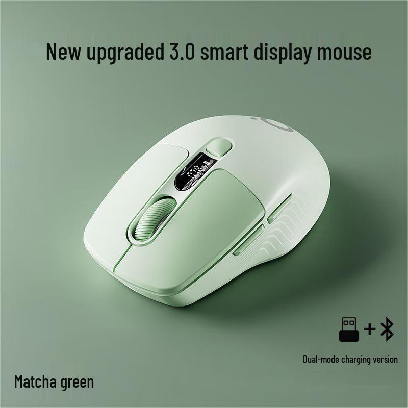 Q1 Wireless Bluetooth Dual Mode Silent Mouse with Screen Display