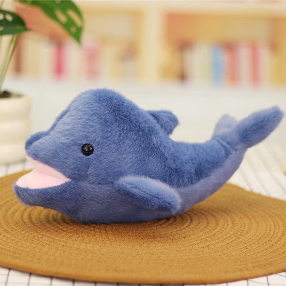 

PP Cotton Marine Animal Doll Soft Plush Stuffed Whale Toys Birthday Parties синий
