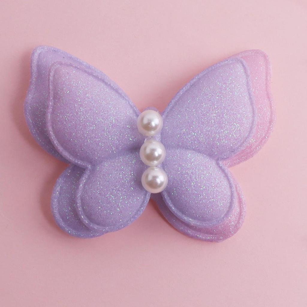 Pearl Butterfly Fabric Hair Clips: DIY Materials for Children's Accessories and Clothing Decorations