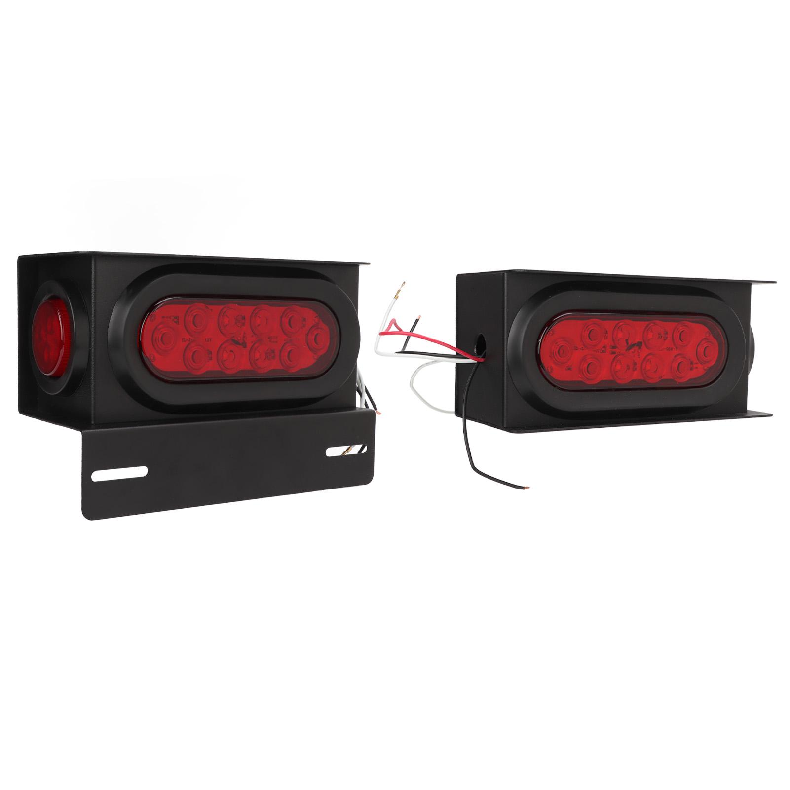 1 пара корпусов для фонарей прицепа, комплект 10 светодиодных задних фонарей 12 В, боковые габаритные огни для тяжелого грузовика, автобуса