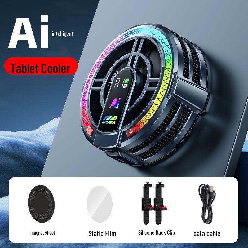 

TH06 Магнитный клипсовый кулер для планшета: AI контроль температуры, функция заморозки, 4 уровня охлаждения для игр и стриминга