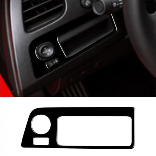Glossy Piano Black Headlight Control Cover Trim For Chevrolet Corvette C7