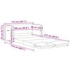 Floor Sofa with Sleep Function Dark Gray 112x174x55 Cm Fabric