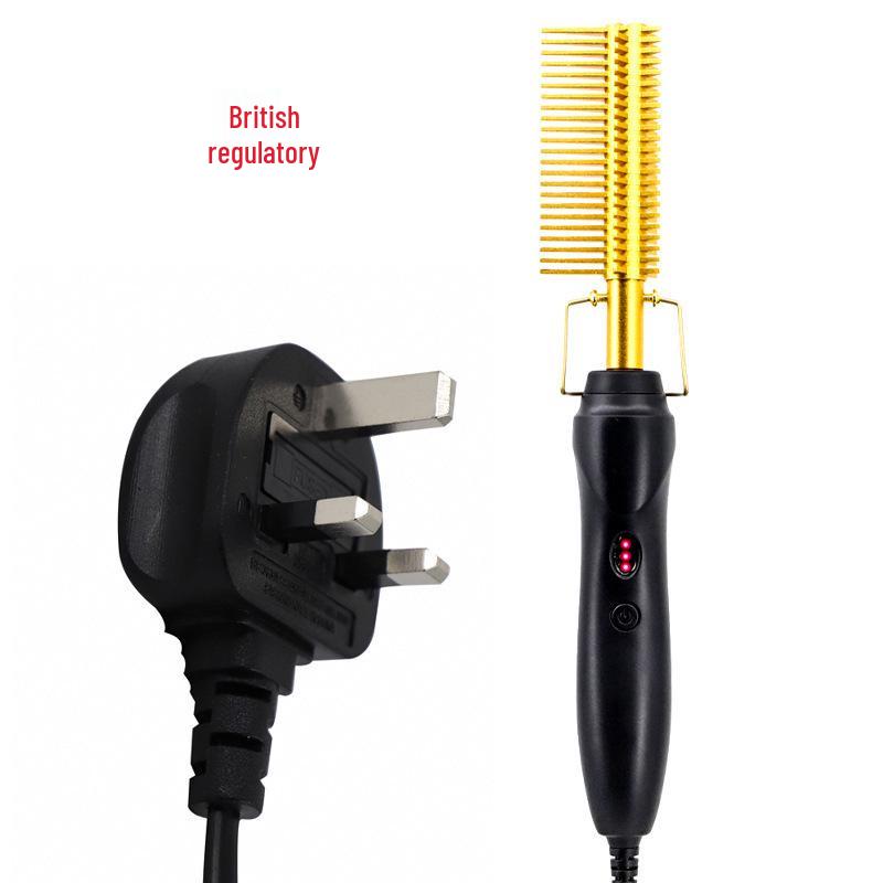 Wet and Dry Electric Heating Copper Comb - Straightening, Perming, Curling Iron Hairdressing Tool