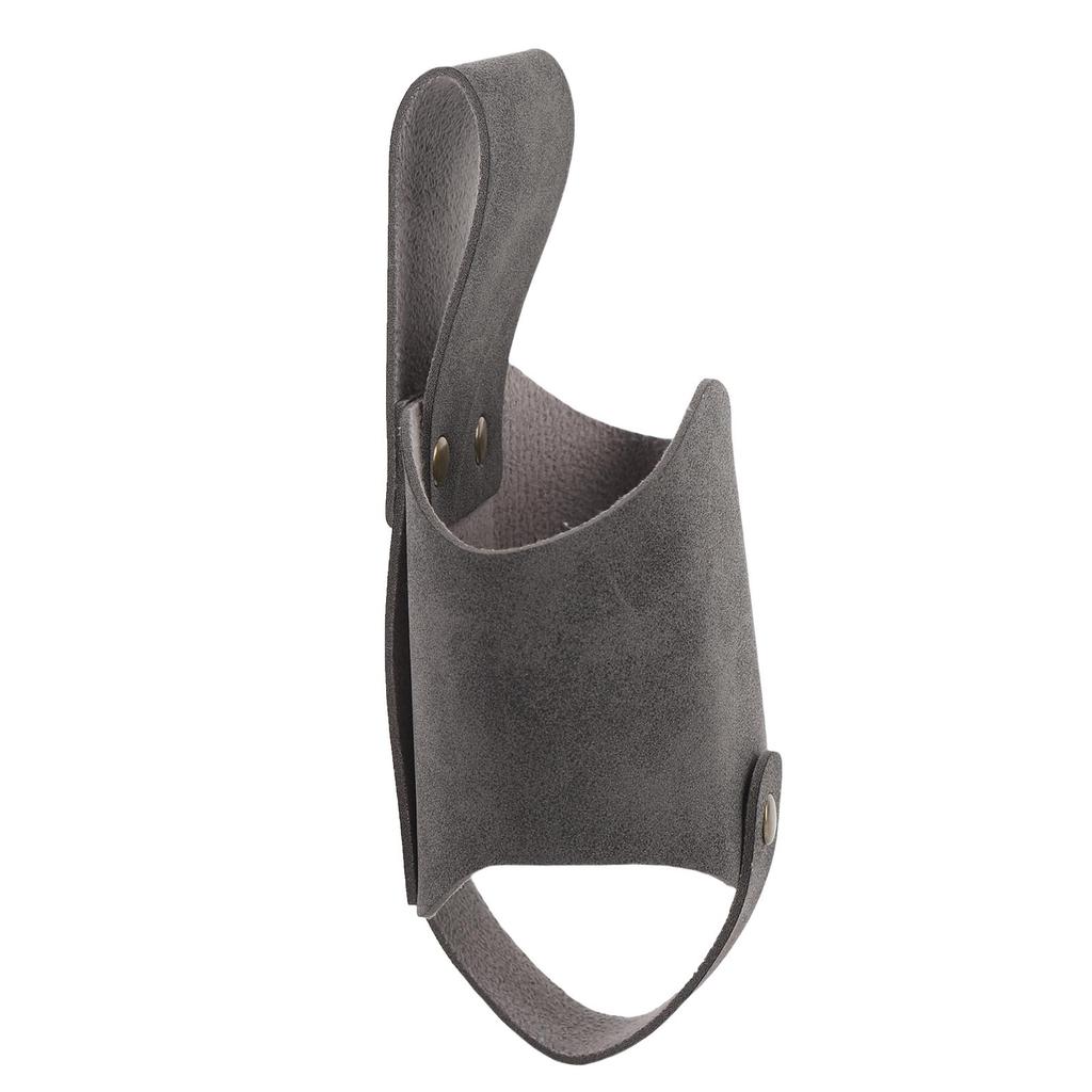 Leather Beer Belt Holder Outdoor Beer Bottle Drink Beverage Waist Pouch for Barbecue Picnic Camping