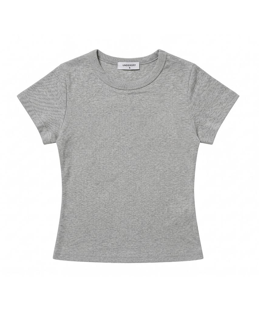 UNDEROFF Stretch Cotton Slim Short Sleeve T-Shirt Melange