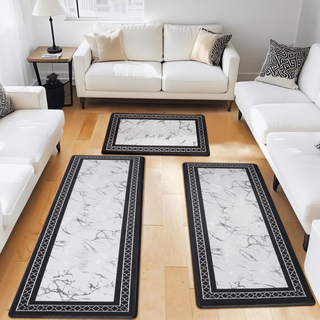1PC Tile Pattern Kitchen Rug Non-Slip Door Mats Pop design Bathroom Rug Bath Mat Carpet for Home Sink Laundry Decor