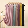 Summer Women's Modal Lace V-Neck Sleeveless Nightdress Loose Plus Size Soft Comfort Sleep Dress Casual Loungewear Home Outdoor Wear