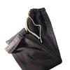 Women's Plush Denim Wide-Leg Pants: Elastic Waist & Drawstring, Loose Fit, Warm Retro Style for Autumn/Winter
