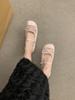 French flat Mary Jane single shoes women's shoes 2025 new summer temperament evening breeze breathable bow sandals