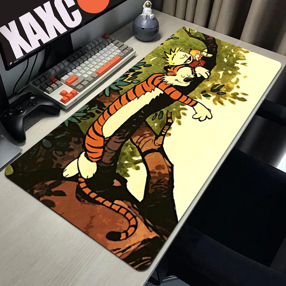 Comic CCalvin and HHobbes Mousepad Computer Laptop Gamer Pad PC Gaming Accessories Desk Mats