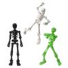 3D Printed Skeleton Action Figure Plastic Articulated Skeleton Toy with Movable Joints Collectible Action Figure for Desktop Decor