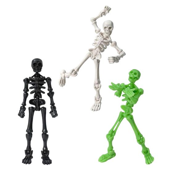 3D Printed Skeleton Action Figure Plastic Articulated Skeleton Toy with Movable Joints Collectible Action Figure for Desktop Decor