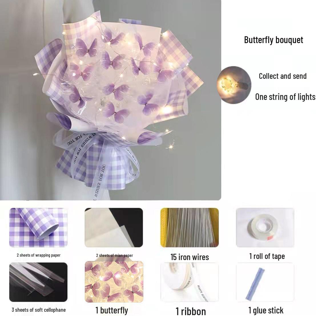

Набор для создания букета из бабочек своими руками - Идеальный подарок на день рождения для лучшей подруги