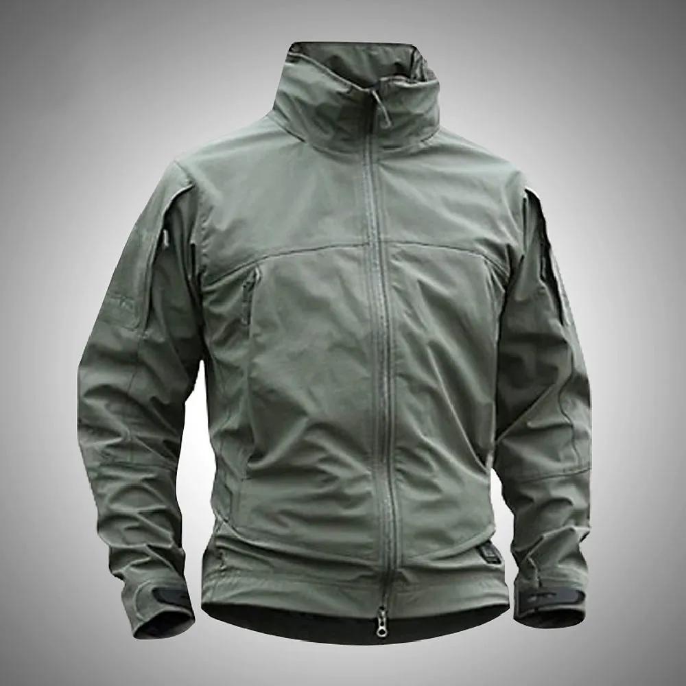 Mens Fashion Waterproof Soft Shell Jacket Tactical Hoodie Winter Warm Military Coats