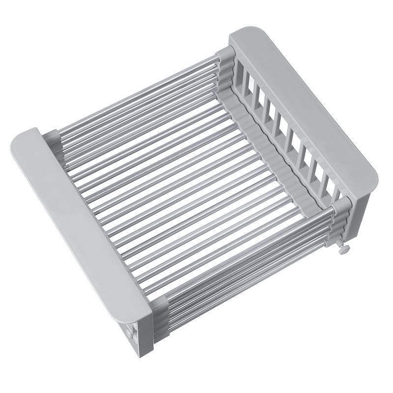 

Большая выдвижная сушилка для посуды из нержавеющей стали - Не ржавеющая корзина для сушки над раковиной