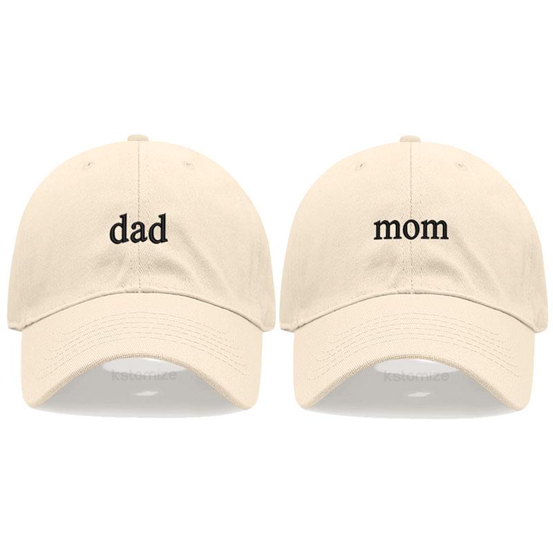 Neuer Papa Mama Stickerei Weiche Baumwolle Baseballkappe Mode Damen Herren Hut Sport Visier Snapback Kappe Sonnenhut Atmungsaktiv Outdoor Kappen