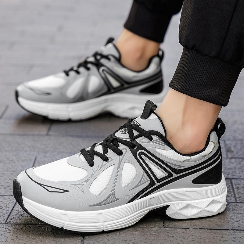 Sneakers breathable casual men's shoes platform new large size wide head men's shoes