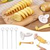 Spiral Patates Kesici Bükülmüş Dilim Patates Kulesi Kasırga Patates Kesimi Kendin Yap Yaratıcı Meyve Ve Sebze Spiral Dilimleyici Mutfak İçin
