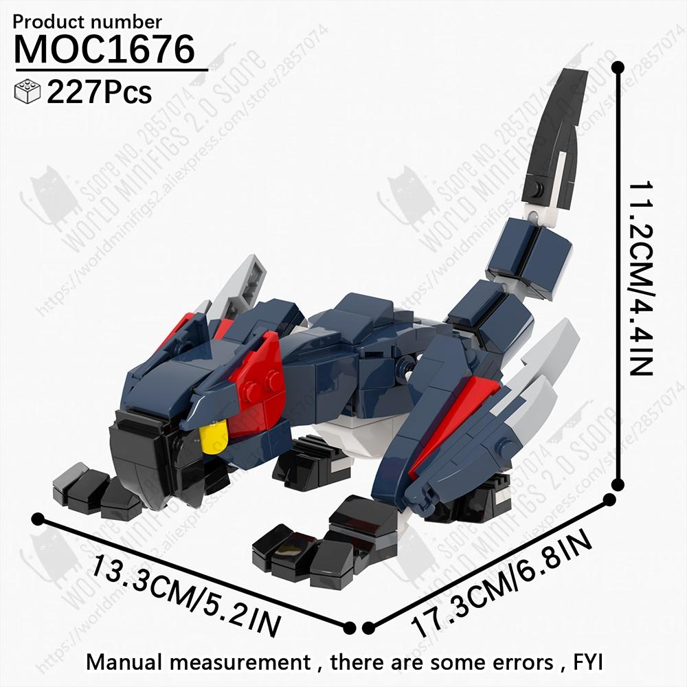 MOOXI Action Game Series Dragon Monster Anime Figures Building Blocks Adults Set MOC Bricks DIY Assembly Kids Toys Birthday Gift