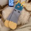Cute and Funny Fluffy Sleep Socks, Coral Fleece Warm Socks, Winter and Autumn Cartoon Home Floor Socks, Women's Socks
