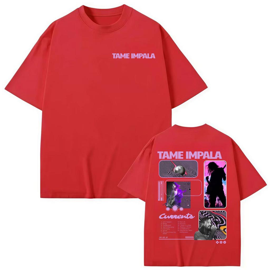 Rock Band Tame Impala Tour T-shirt Men Women Clothing Fashion Y2k Oversized T-shirts Summer Casual Short Sleeve T Shirts