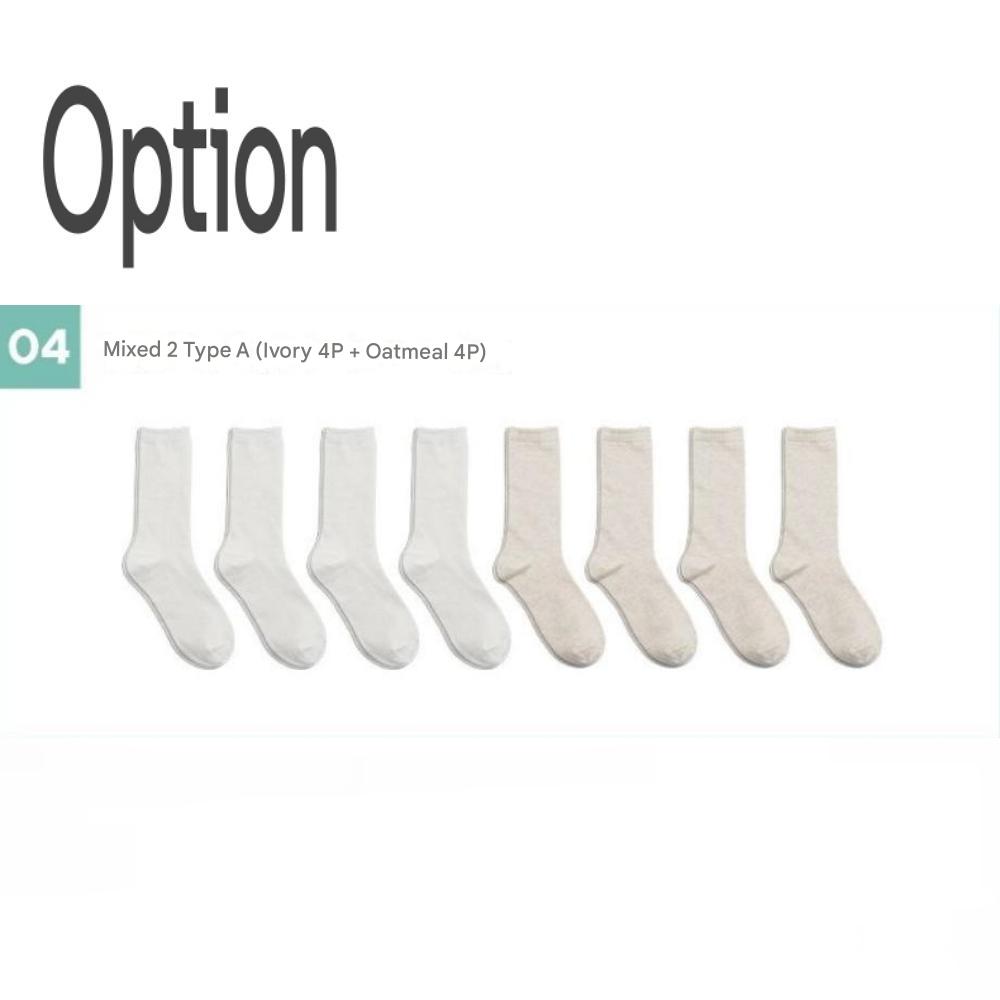 Sockpiens Women's Premium Long-Long(Calf : 20cm) Socks[6~8(US) 3.5~5.5(UK)37~39(EU)] 8-Pair Set