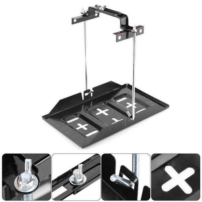 Secure Car Battery Holder with Antislip Design Universal Battery Tray Holder Easy Installation for Vehicle
