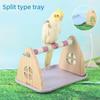 Solid Wood Parrots Resting Perch Sanded Surfaces Design Trimming Stand For Nail Beak Trimming And Interaction Activity Toy