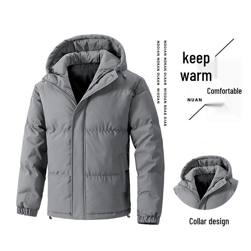 Men's Plus Size M-8XL Winter Cotton Hooded Puffer Jacket - Thick, Loose Fit for Couples
