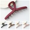 Korean Style Silicone Shark Clip Safe Straight Line Shaped Hair Claw Solid Color Shark Clip  Party