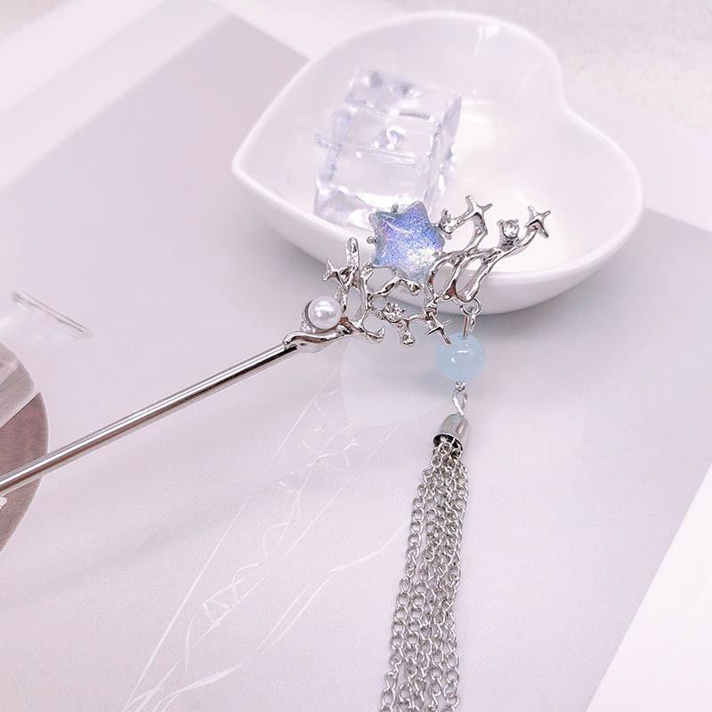 Moonstone Tassel Hairpin: Elegant Ancient-Style Accessory for Women