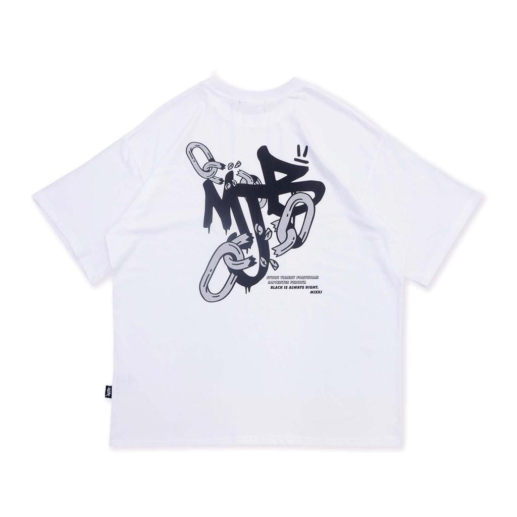MIXXJ Mixxj Chain Big Logo Tee (White)