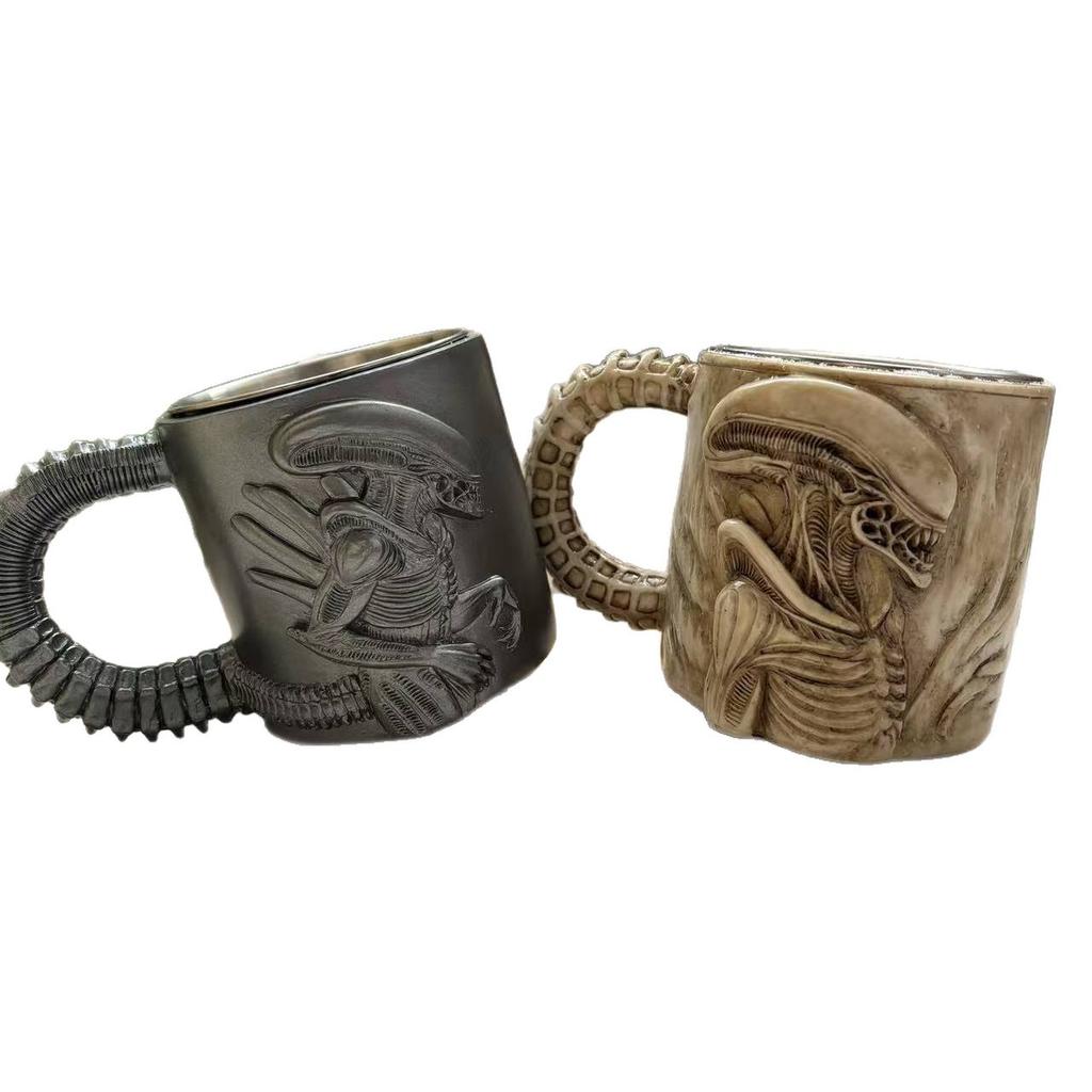 New Xenomorph Mug 3D 3D 3D Embossed Coffee Cup Resin Crafts