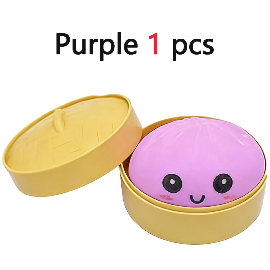 Kids  Childrens Stress Relief Steamed Bun Toy Portable Travel Slow Rising Smiling Bun Sensory Toy Adults Soft Stress Toy