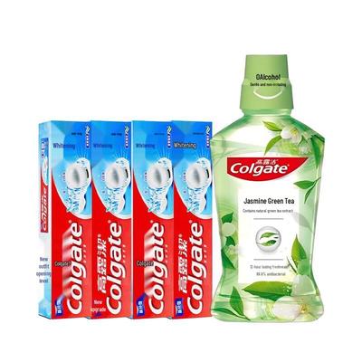 Cavity Protection & Whitening Toothpaste & Jasmine Green Tea Mouthwash Family Pack