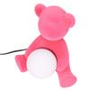 Cartoon Table Lamp LED Cute Decorative 3 Color Plug Powered Teddy Night Light for ChildrenPink EU