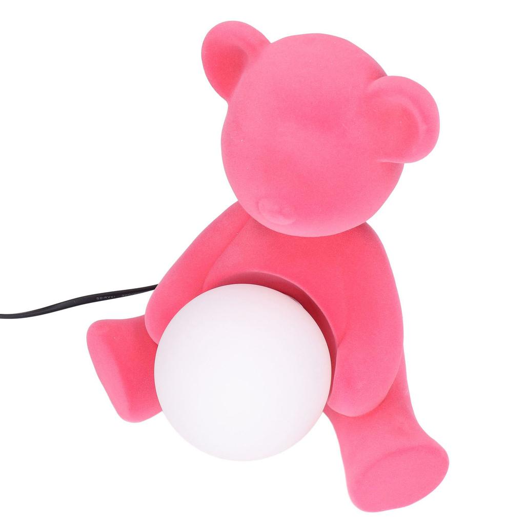 Cartoon Table Lamp LED Cute Decorative 3 Color Plug Powered Teddy Night Light for ChildrenPink EU