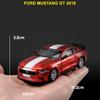 Scară 1/42 2018 Ford Mustang GT Super Racing Asamblare Mașină de jucărie din aliaj din metal turnat sub presiune Jucării cadou de colecție cu cutie