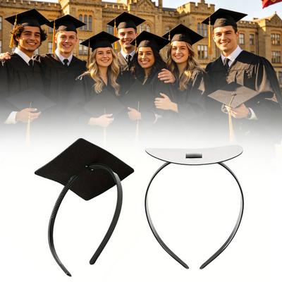 Fascia per Cappello di Laurea 1/2 Pezzi con Feltro Adesivo, Stabilizzatore Regolabile per Cappello di Laurea Facile da Installare, Supporto per Cappello di Laurea