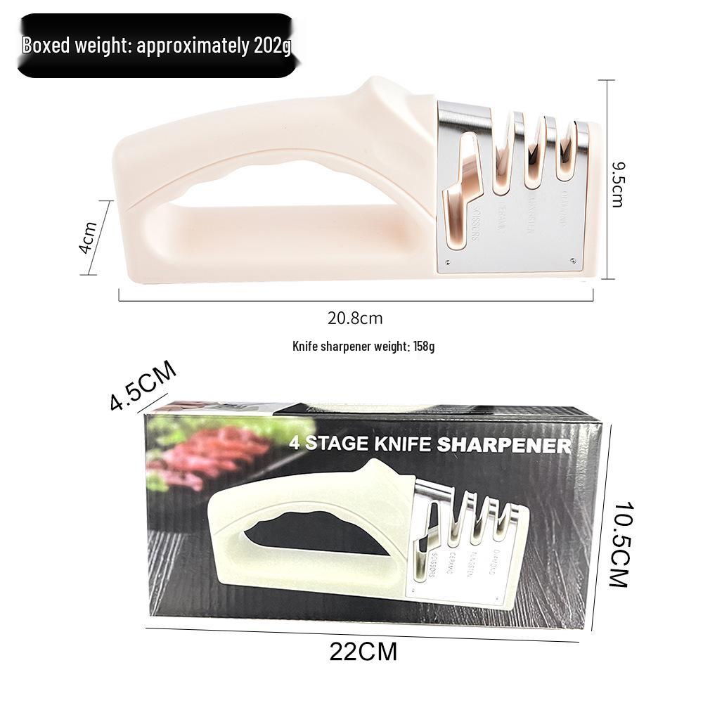 

Многофункциональная точилка для кухонных ножей «Четыре в одном» с лезвиями из вольфрамовой стали и алмазными лезвиями