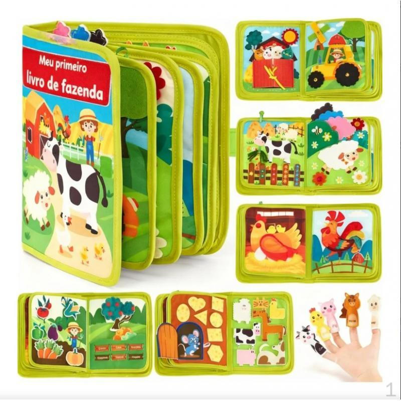 Educational Toy Birthday Gifts Felt Busy Board for Children 36 Year Old Car Blue