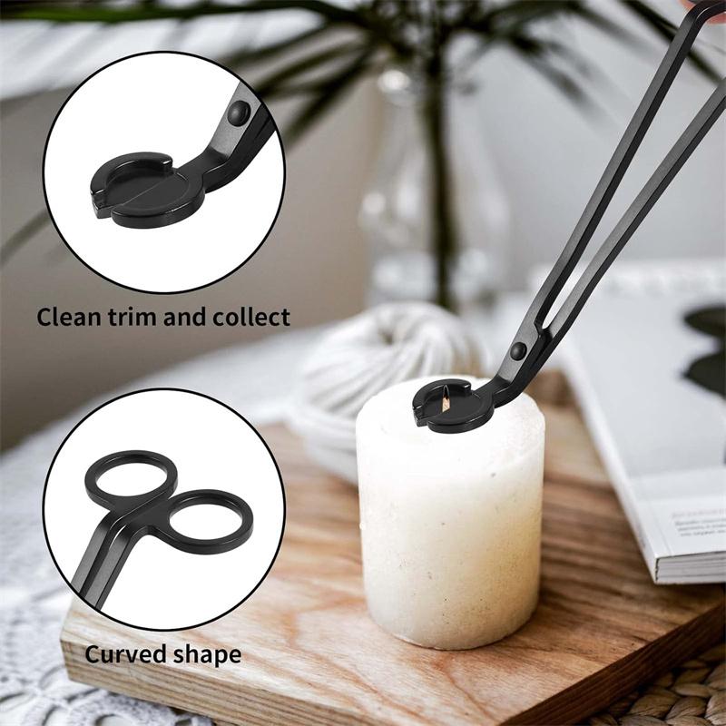 1/3 Stück Kerzendocht-Trimmer Schere Löscher Haken Kerzenzubehör Set Haushaltspflege Kerzenwerkzeug Edelstahl Tragbar