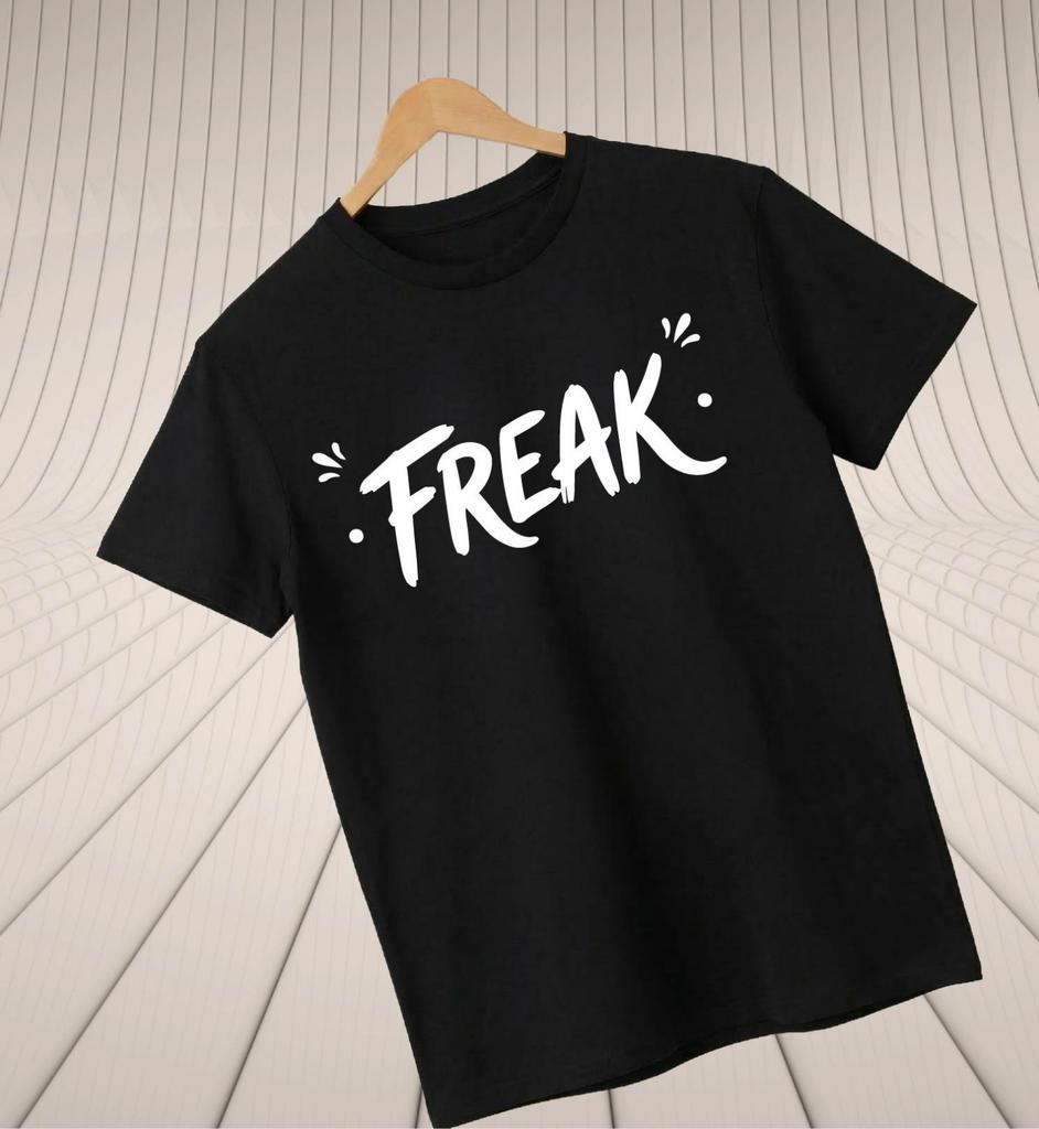 Freak Graphic TShirt Black Tee Size Streetwear Casual Top New