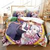 Miss Kobayashis Dragon Maid Kanna Cartoon Poster Sheets Quilt Covers Bedding Dormitory Sheets Bedding Set Soft Warm Bedding Set
