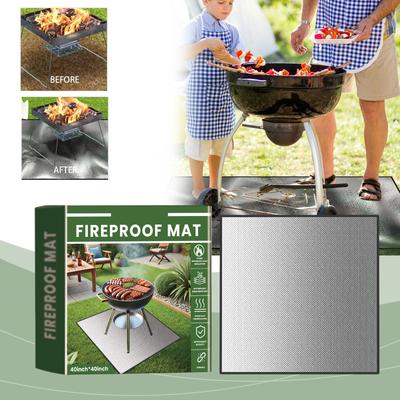 Runde Outdoor-Kamin Brazier Feuerfeste Matte Grill Herd Isolierung Matte