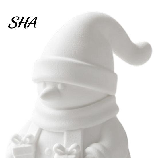 Customizable Festival Souvenirs 3D Printed Snowman Figurine Holding Gift Boxes, DIY Paintable Christmas Hand Painted Box Decor Ornament, Cute