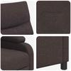 Massage Relax Chair Dark Brown Fabric