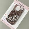 INS Diamond Edged Leopard Print Silicone Phone Case For iPhone 17 17Air 13 16 15 14 12 11 Pro Max Lychee Grain Soft Cover Funda