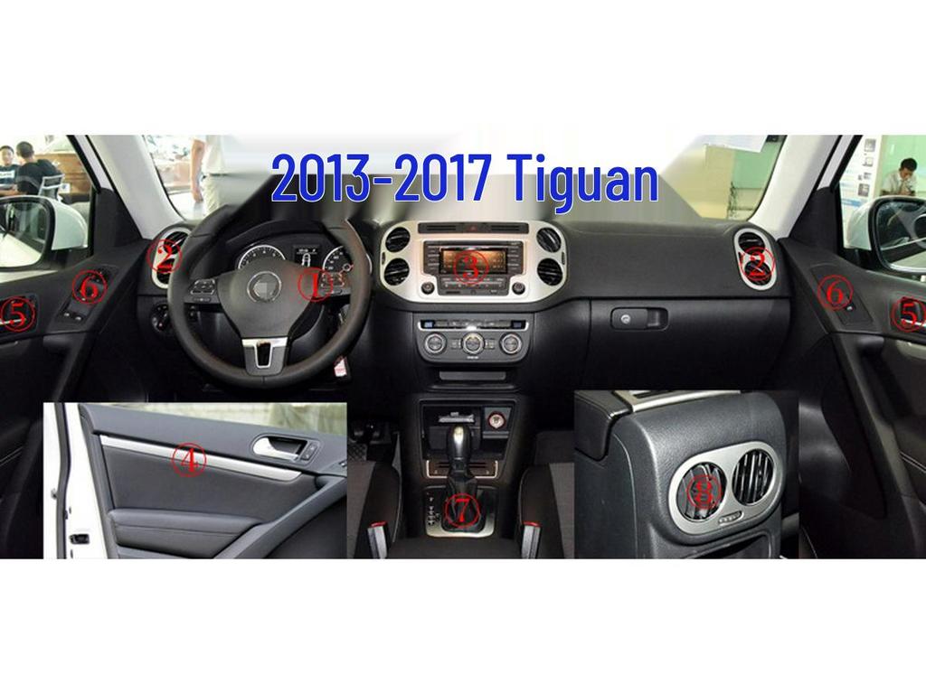 Tiguan 10-17 Kohlefaser Innenraum Mittelkonsole Aufkleber